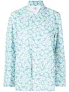 Re/done Blue Floral-print Canvas Jacket In 蓝色