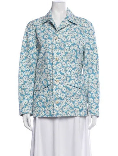 Pre-owned Re/done Floral Print Jacket In Multicolor