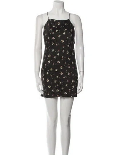 Pre-owned Re/done Floral Print Long Dress In Multi