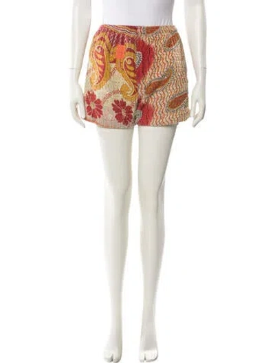 Pre-owned Re/done Floral Print Mini Shorts In Multi