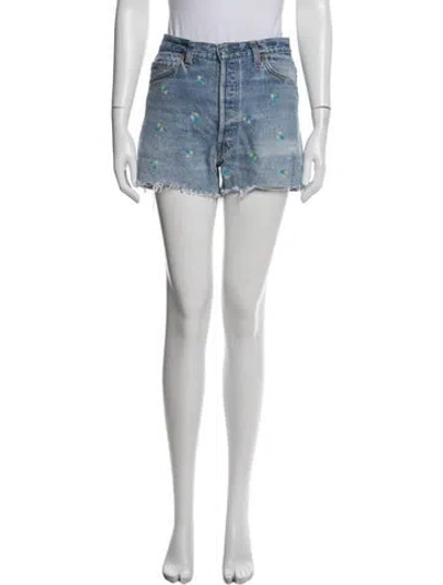Pre-owned Re/done Floral Print Mini Shorts In Multi