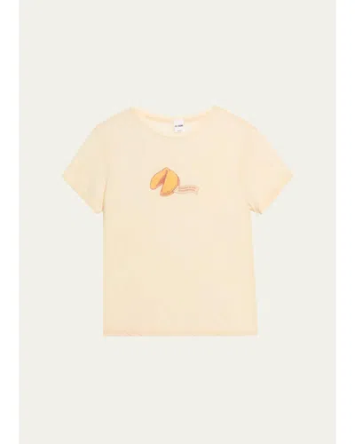 Re/done Fortune Classic Burnout Tee In Nude