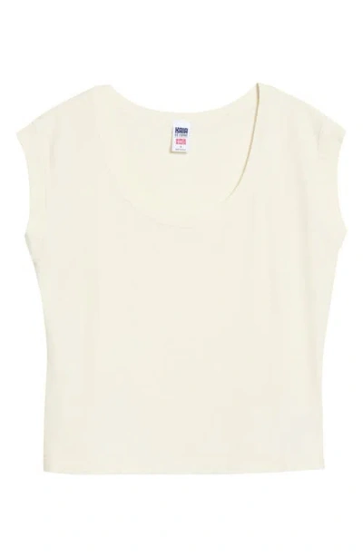 Re/done Frankie Cotton T-shirt In Neutral