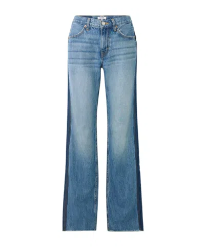 Re/done Frayed-hem Jeans In Blue