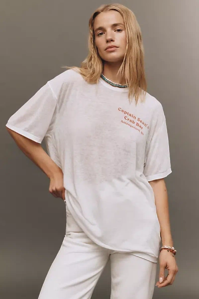 Re/done Graphic Boyfriend Tee In White
