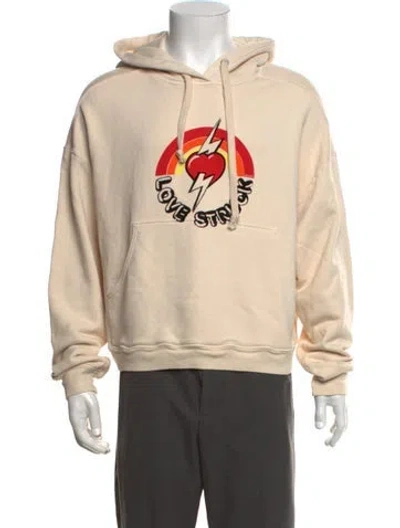 Pre-owned Re/done Graphic Print Crew Neck Hoodie In Neutrals