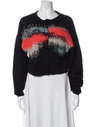 Pre-owned Re/done Graphic Print Crew Neck Sweater In Black