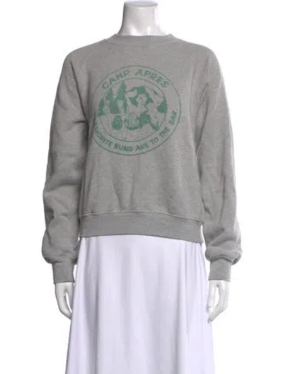 Pre-owned Re/done Graphic Print Crew Neck Sweater In Gray