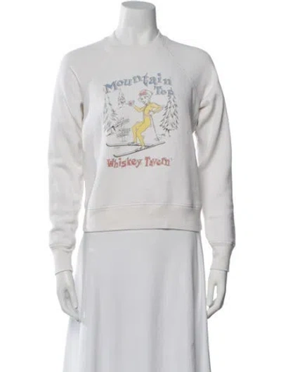 Pre-owned Re/done Graphic Print Crew Neck Sweater In Neutrals