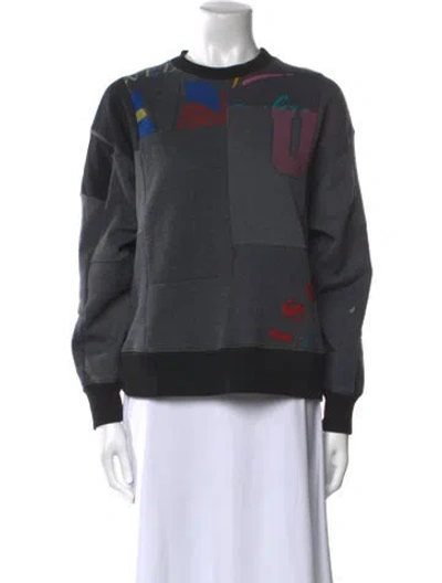 Pre-owned Re/done Graphic Print Crew Neck Sweatshirt In Black