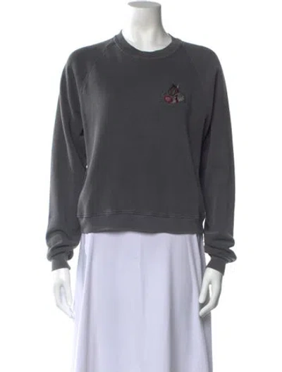 Pre-owned Re/done Graphic Print Crew Neck Sweatshirt In Gray