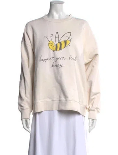 Pre-owned Re/done Graphic Print Crew Neck Sweatshirt In Neutral