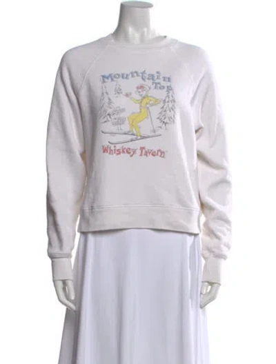 Pre-owned Re/done Graphic Print Crew Neck Sweatshirt In Neutral