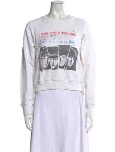 Pre-owned Re/done Graphic Print Crew Neck Sweatshirt In Neutral