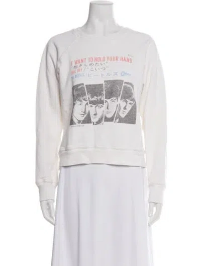 Pre-owned Re/done Graphic Print Crew Neck Sweatshirt In Neutral