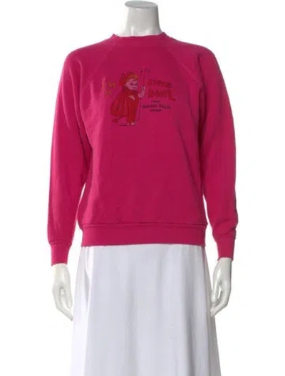 Pre-owned Re/done Graphic Print Crew Neck Sweatshirt In Red