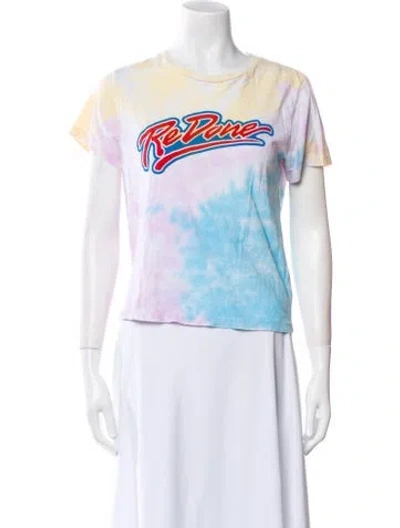 Pre-owned Re/done Graphic Print Crew Neck T-shirt In Multi