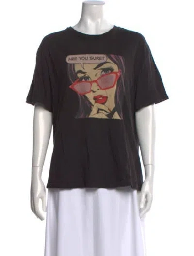 Pre-owned Re/done Graphic Print Crew Neck T-shirt In Multi
