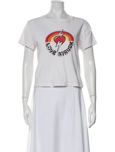 Pre-owned Re/done Graphic Print Crew Neck T-shirt In Neutral