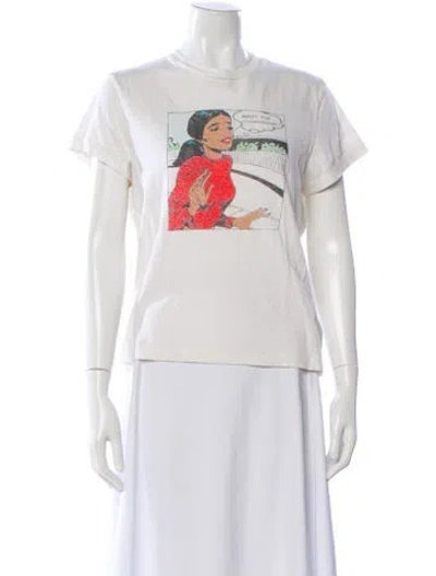 Pre-owned Re/done Graphic Print Crew Neck T-shirt In Neutral