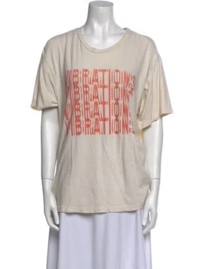 Pre-owned Re/done Graphic Print Crew Neck T-shirt In Neutral