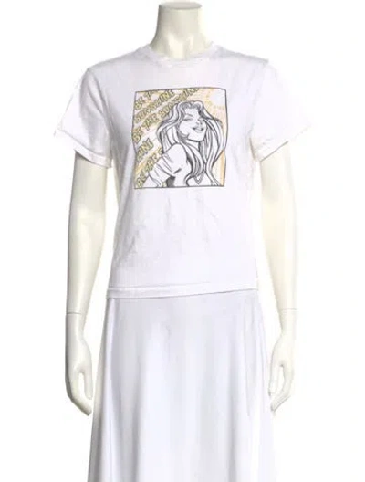 Pre-owned Re/done Graphic Print Crew Neck T-shirt In Neutral