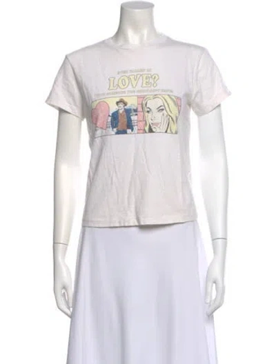 Pre-owned Re/done Graphic Print Crew Neck T-shirt In Neutral