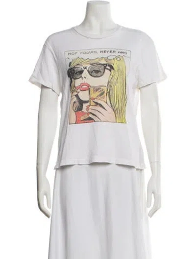 Pre-owned Re/done Graphic Print Crew Neck T-shirt In Neutral