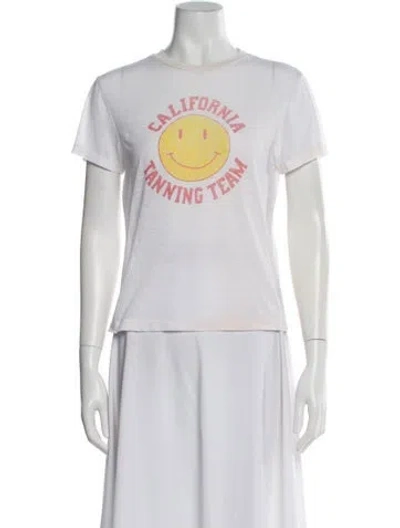 Pre-owned Re/done Graphic Print Crew Neck T-shirt In Neutral