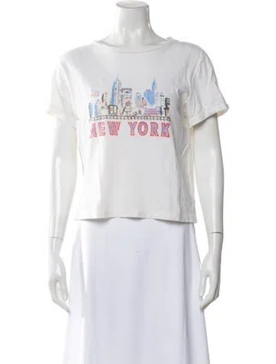 Pre-owned Re/done Graphic Print Crew Neck T-shirt In Neutral