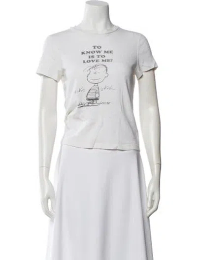 Pre-owned Re/done Graphic Print Crew Neck T-shirt In Neutral