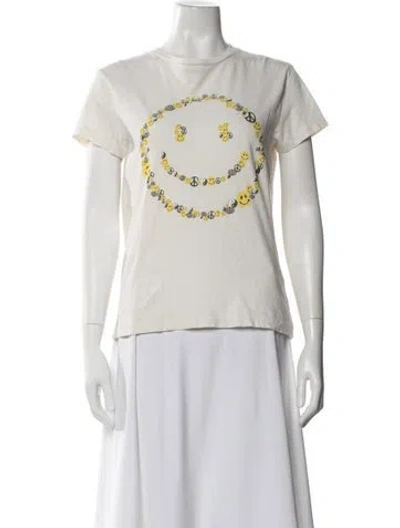 Pre-owned Re/done Graphic Print Crew Neck T-shirt In Neutral
