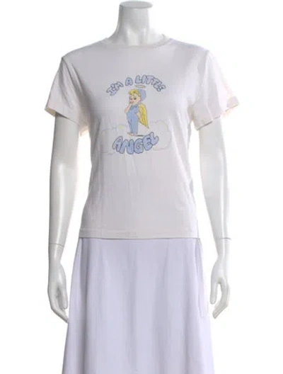 Pre-owned Re/done Graphic Print Crew Neck T-shirt In Neutral