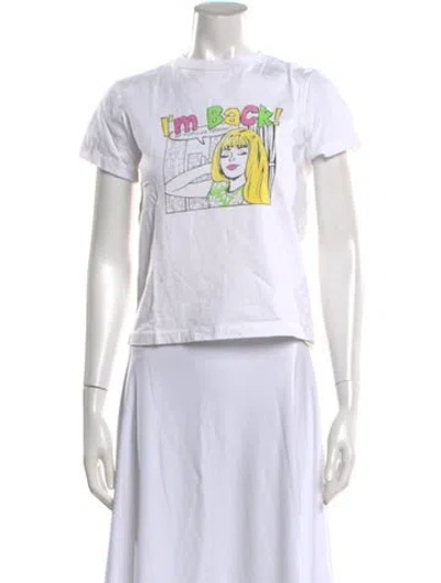 Pre-owned Re/done Graphic Print Crew Neck T-shirt In Neutral