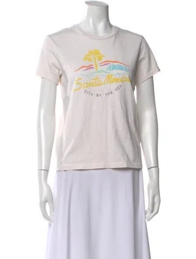 Pre-owned Re/done Graphic Print Crew Neck T-shirt In Neutral