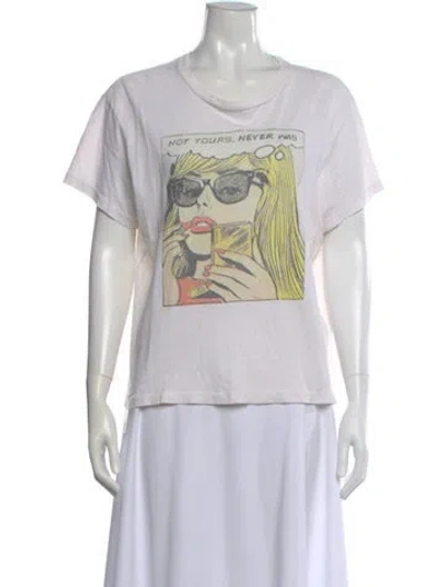 Pre-owned Re/done Graphic Print Crew Neck T-shirt In Neutral