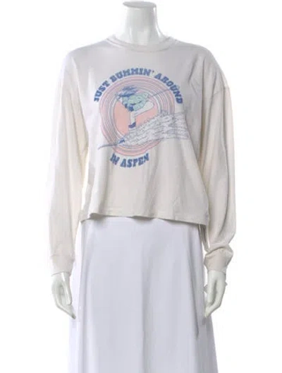 Pre-owned Re/done Graphic Print Crew Neck T-shirt In Neutral