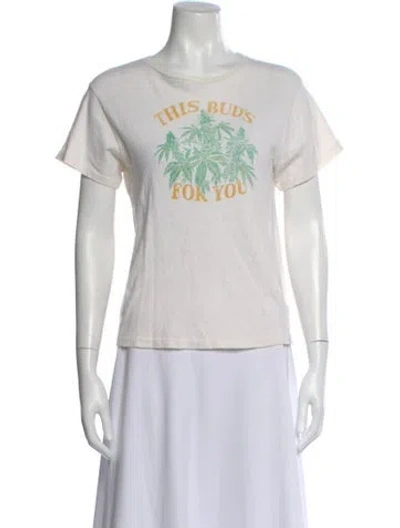 Pre-owned Re/done Graphic Print Crew Neck T-shirt In Neutral