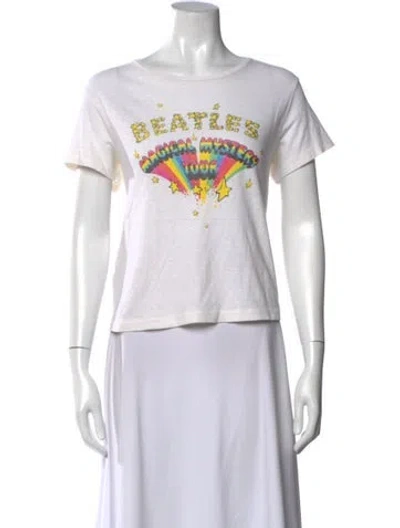 Pre-owned Re/done Graphic Print Crew Neck T-shirt In Neutral