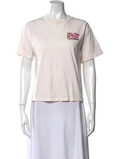 Pre-owned Re/done Graphic Print Crew Neck T-shirt In Neutral