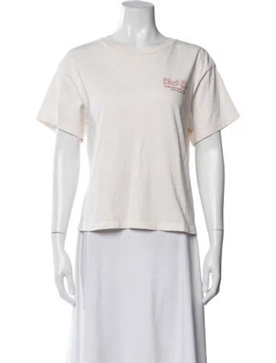 Pre-owned Re/done Graphic Print Crew Neck T-shirt In Neutral