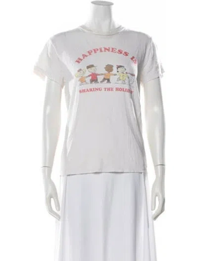 Pre-owned Re/done Graphic Print Crew Neck T-shirt In Neutral