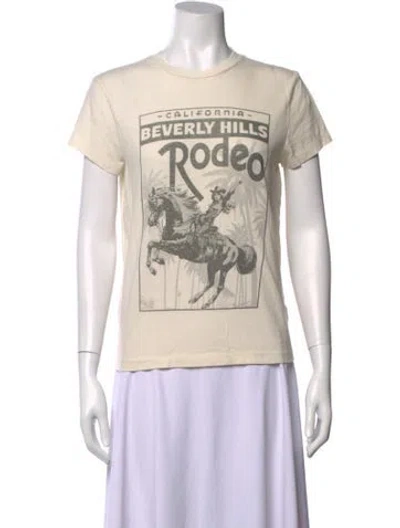Pre-owned Re/done Graphic Print Crew Neck T-shirt In Neutral