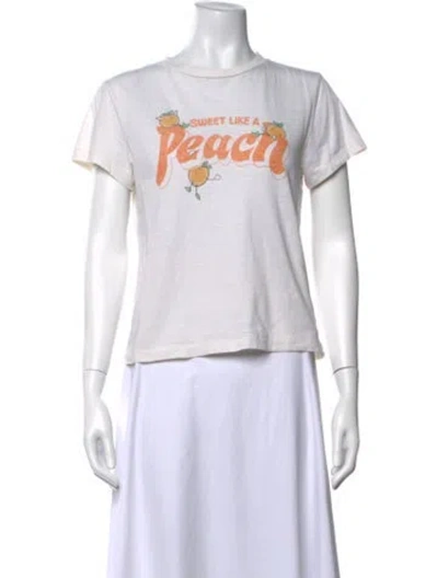 Pre-owned Re/done Graphic Print Crew Neck T-shirt In Neutral