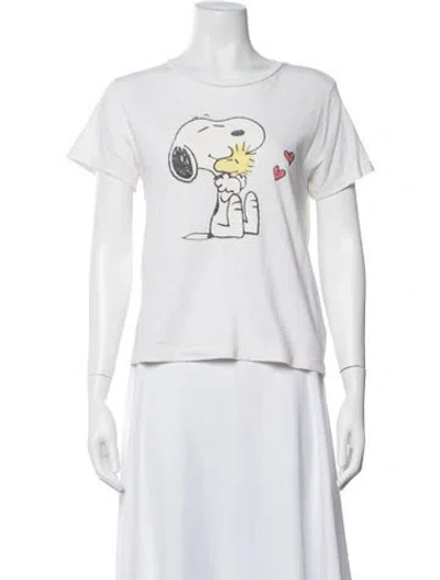 Pre-owned Re/done Graphic Print Crew Neck T-shirt In Neutral