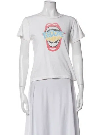 Pre-owned Re/done Graphic Print Crew Neck T-shirt In Neutral