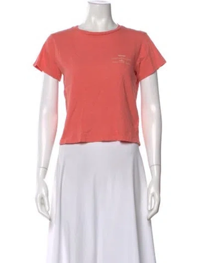 Pre-owned Re/done Graphic Print Crew Neck T-shirt In Pink