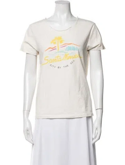 Pre-owned Re/done Graphic Print Crew Neck T-shirt In Pink