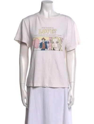 Pre-owned Re/done Graphic Print Crew Neck T-shirt W/ Tags In Neutral