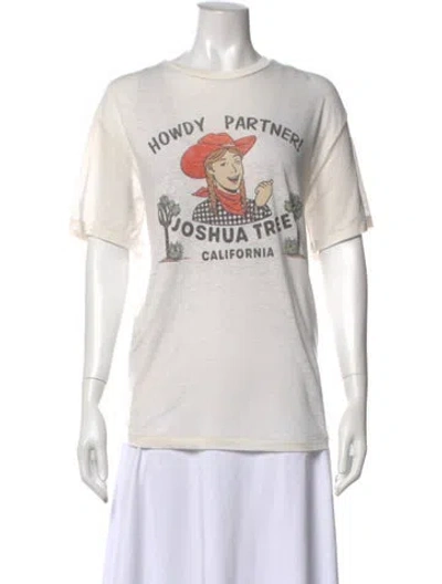 Pre-owned Re/done Graphic Print Crew Neck T-shirt W/ Tags In Neutral